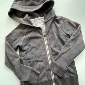 Crewcuts Full-Zip Charcoal Gray Hoodie Jacket Boys Size 6-7